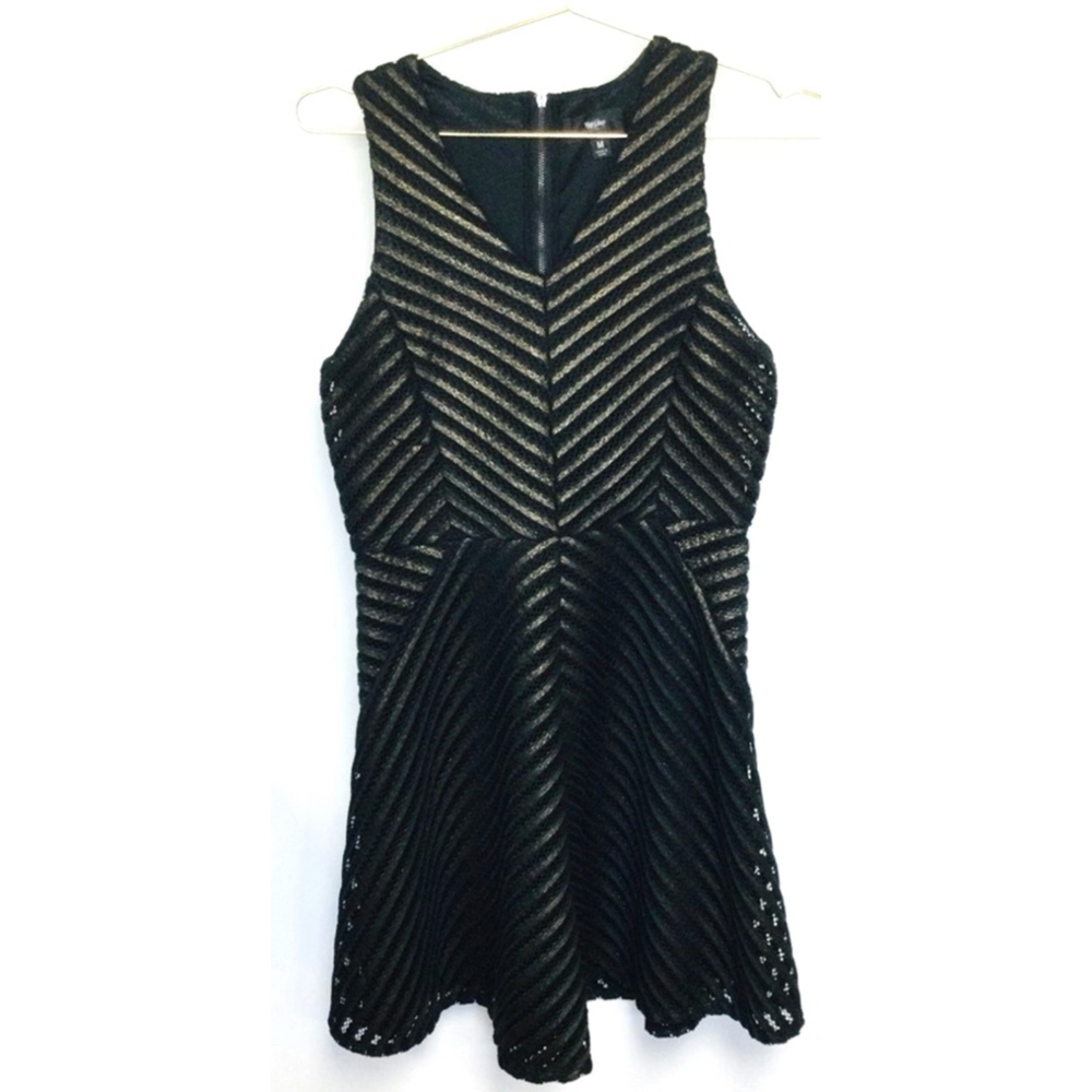 Women's Mossimo Dress Size M Black and Gold
